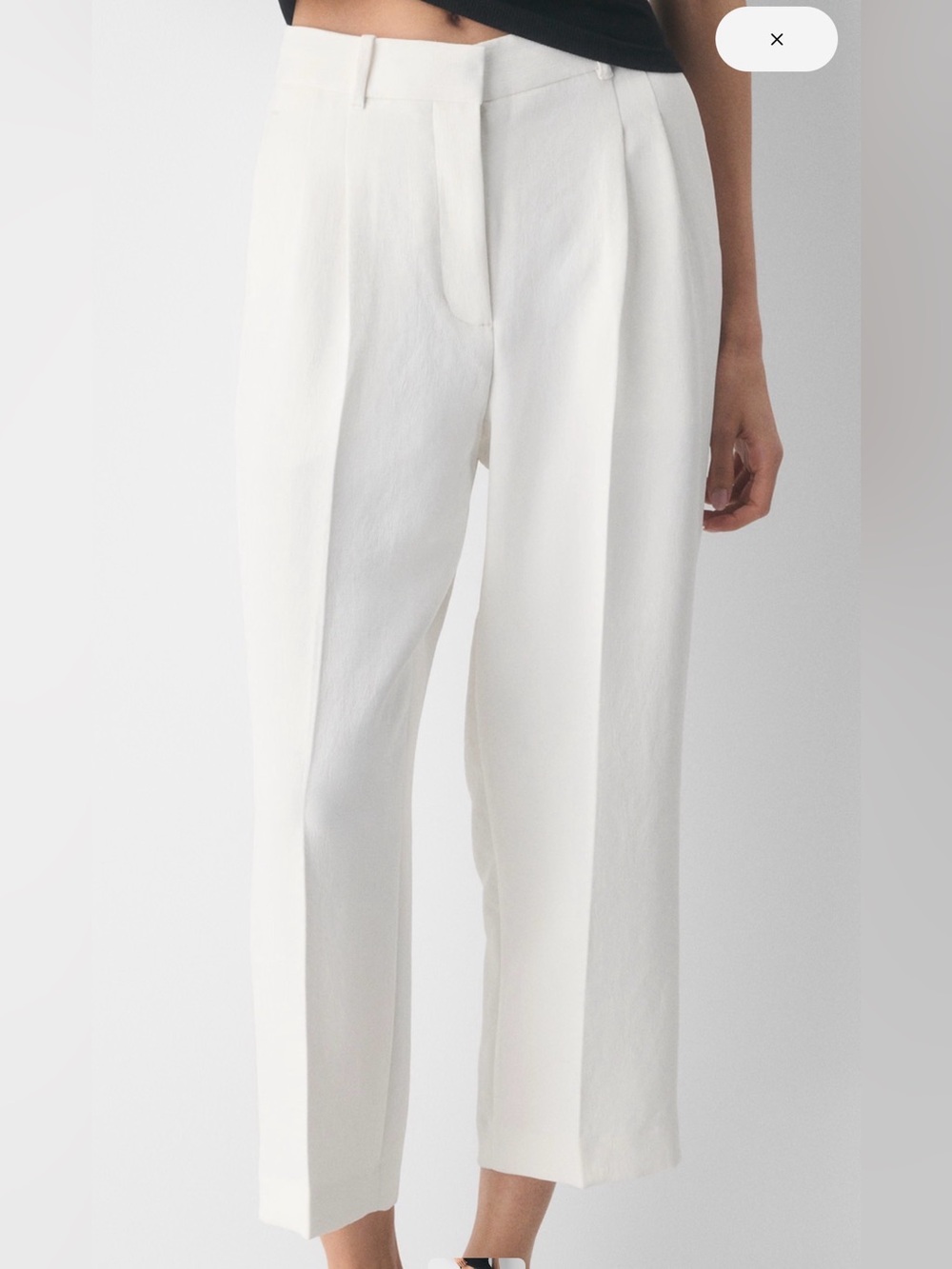 Aritzia Effortless Pant Cropped Crepette - Light Birch